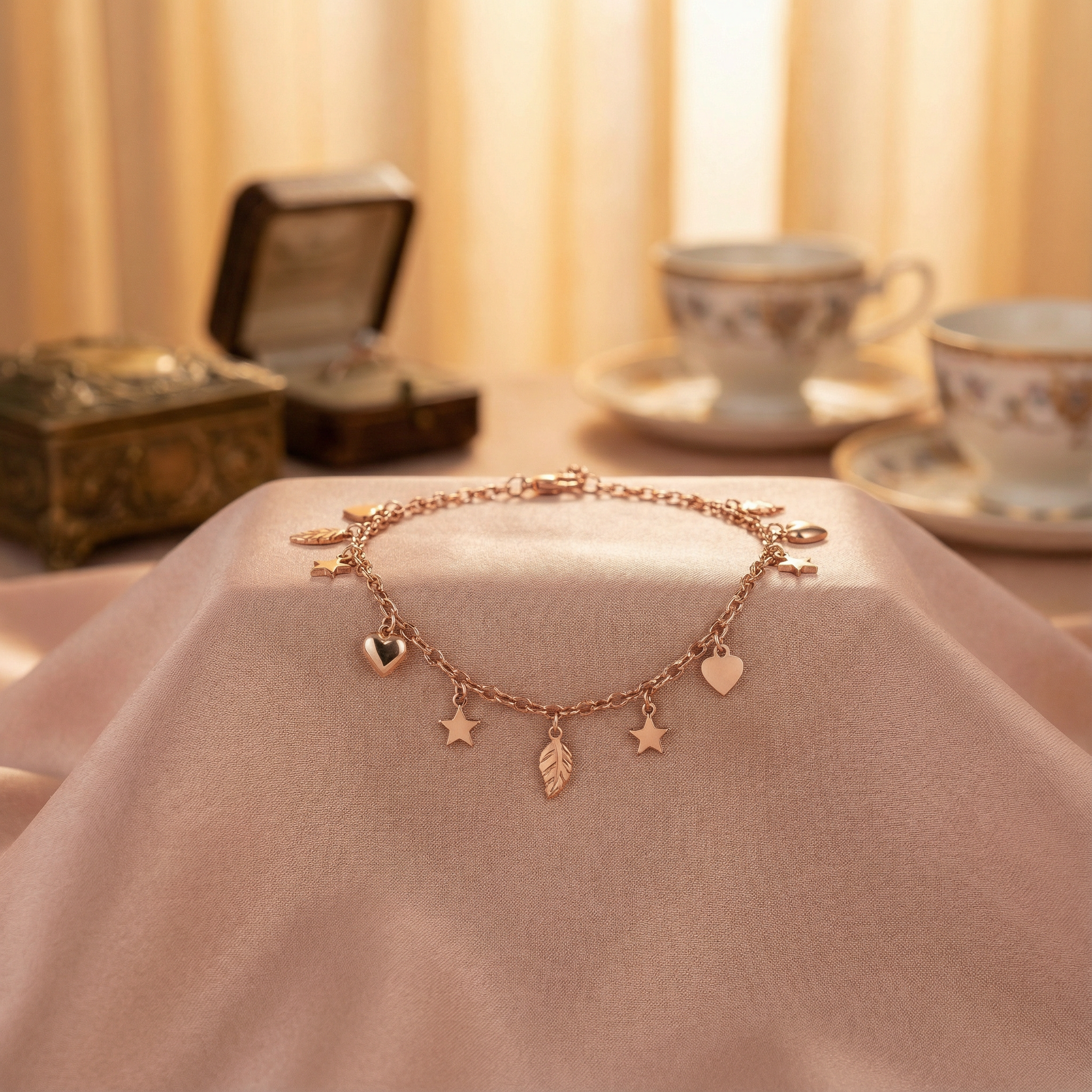 سوار ذهبي وردي